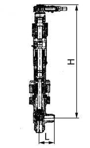 16нж66ст Клапан невозвратно-управляемый угловой сильфонный с удлиненной стойкой