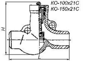 КО-100х21С Клапан обратный подъемный
