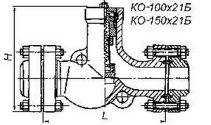КО-100х21Б Клапан обратный подъемный