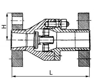 16с49п Клапан обратный подъемный пружинный