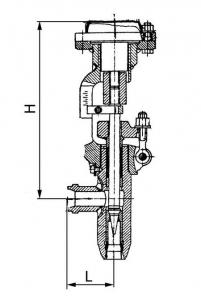 1092-65-Э Клапан регулирующий угловой сальниковый