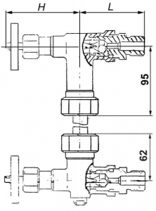 12с13бк Запорное устройство указателя уровня клапанного типа