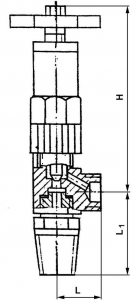 Р 23057-0,1 Клапан запорный угловой
