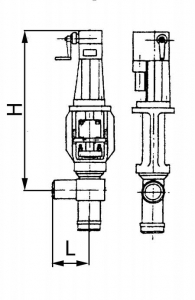 1405-100-Э Клапан запорно-дроссельный угловой сальниковый