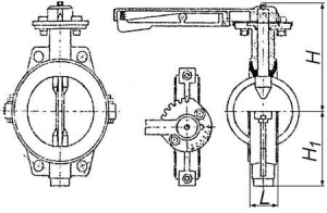 АА1 Затвор поворотный дисковый с неразъемным корпусом,с защитным покрытием