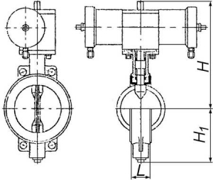 АН5 Затвор поворотный дисковый с неразъемным корпусом и резино-металлическим вкладышем