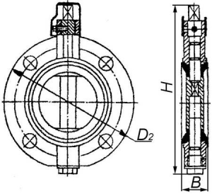 Ж83-Р1200 Затвор поворотный дисковый