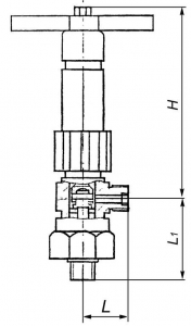 15Б14п Клапан запорный угловой